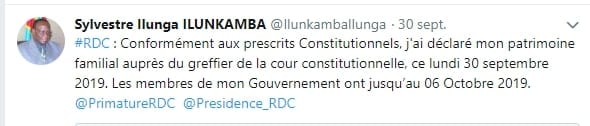 RD Congo : Les ministres ont encore une semaine pour déclarer leurs biens