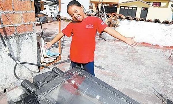 guadalupe - Une fillette de 8 ans invente un chauffe-eau solaire et remporte le prix des sciences nucléaires