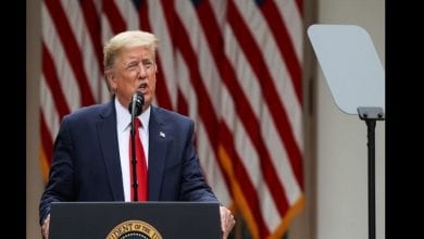 U.S. President Trump holds news conference on China at the White House in Washington