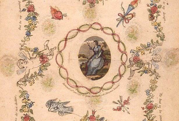 1 JS228457827 - Découvrez la plus ancienne carte de Saint Valentin au monde, imprimée en 1797: Photos
