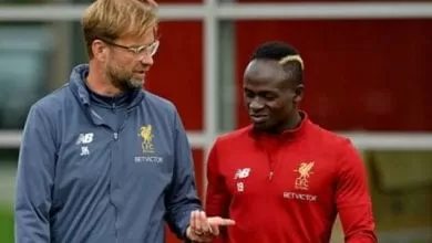 Sadio Mané et Klopp