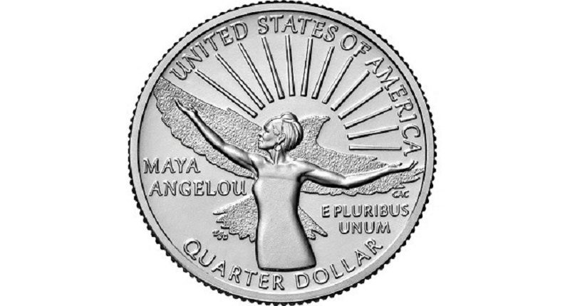 Maya Angelou / première femme noire à apparaître sur une pièce de monnaie américaine