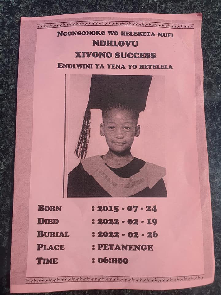 621b5e71584f1 - Afrique du Sud: une fillette de 7 ans v*olée et assassinée