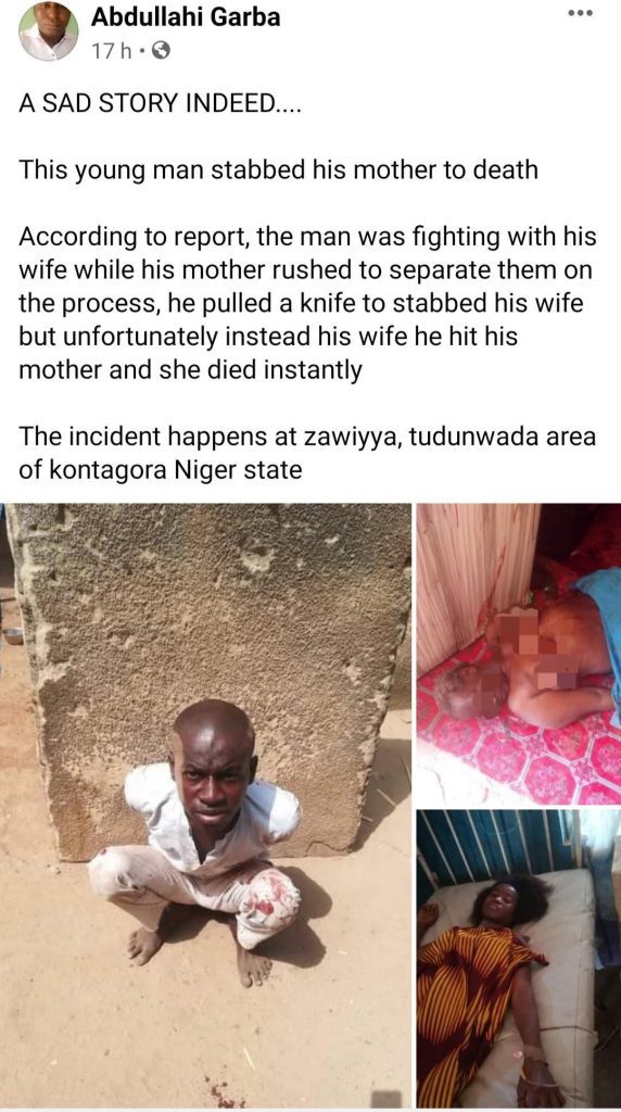 Un homme poignarde sa mère à mort par erreur alors qu'il battait sa femme