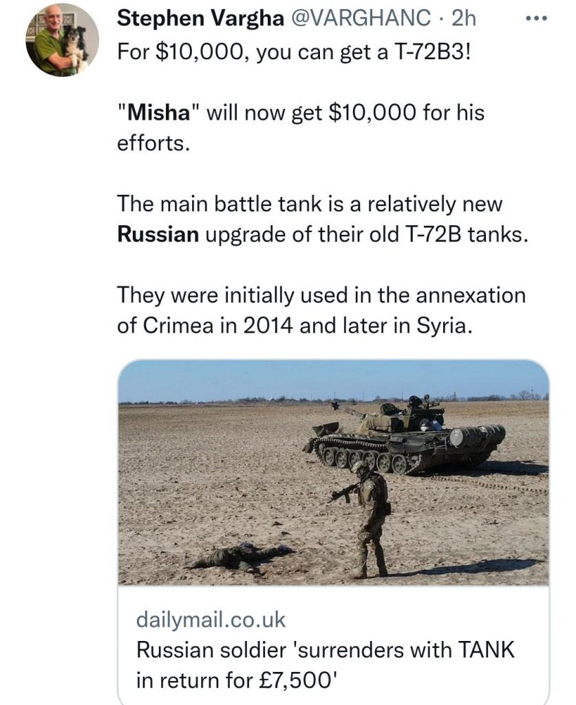 Un soldat russe se serait livré aux troupes ukrainiennes contre une récompense de 10 000 dollars