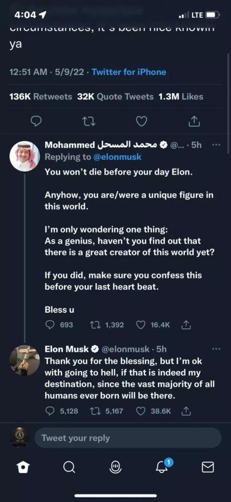 Elon Musk: “ Ça ne me dérange pas d'aller en enfer quand je mourrai” 