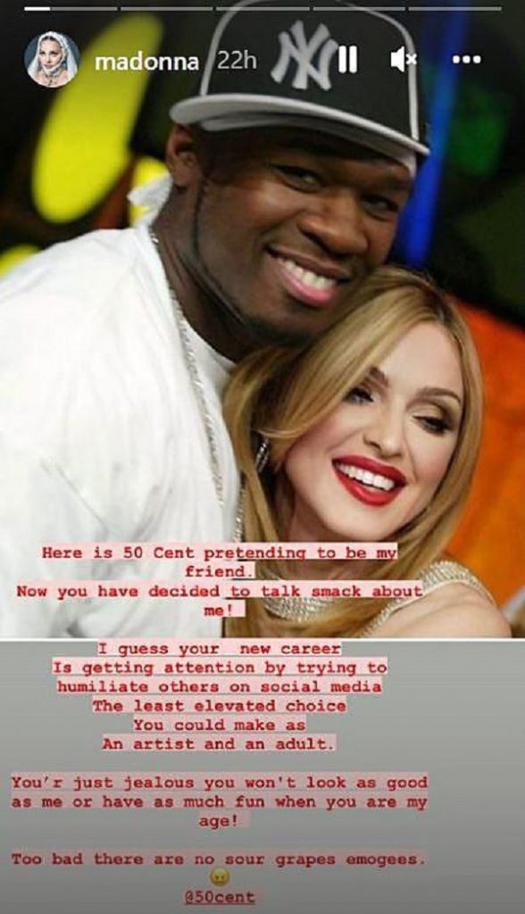 50 Cent se moque de Madonna en la comparant à un extraterrestre 