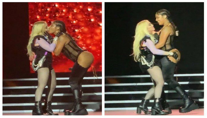Madonna embrasse une rappeuse sur scène