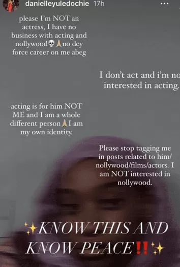 « Ne me mêlez pas aux affaires de mon père » : la fille de l'acteur Yul Edochie après son scandale d’infidélité