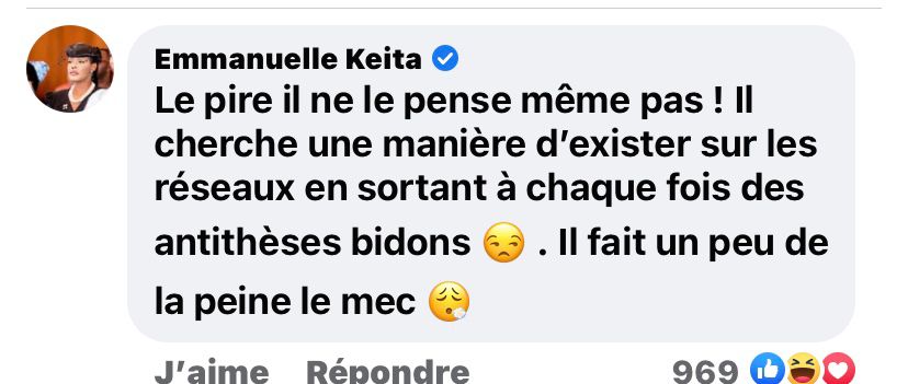 Affaire mère Célibataire / Emmanuelle Keita en colère, allume Juste Crepin