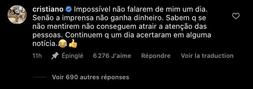 Saga des transferts : Cristiano Ronaldo rompt enfin le silence pour clarifier trois choses