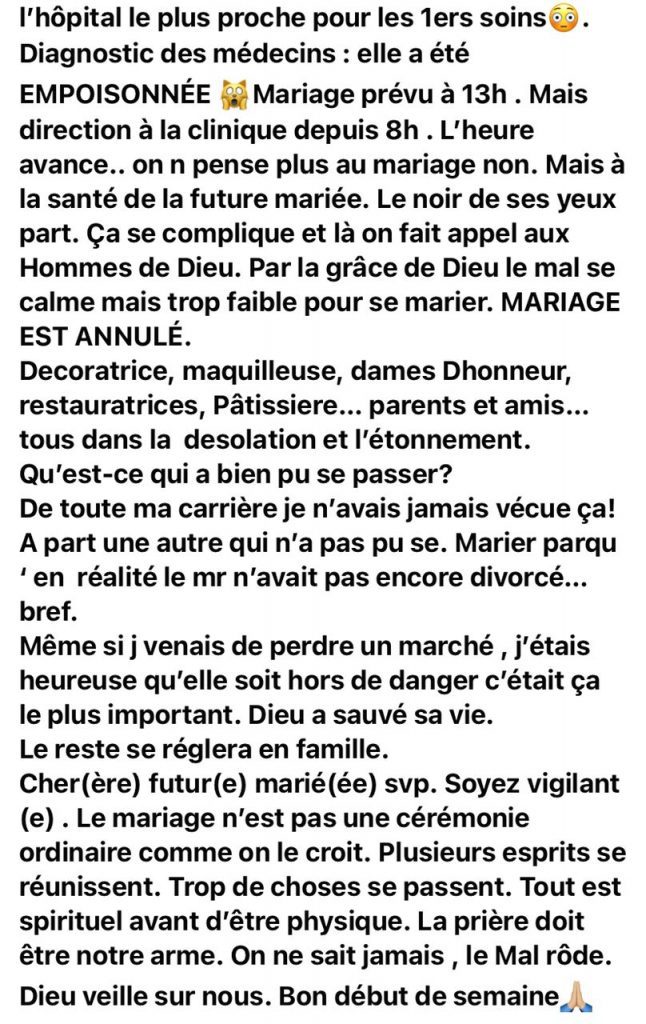 Côte d'Ivoire / Une future mariée empoisonnée quelques heures avant la cérémonie