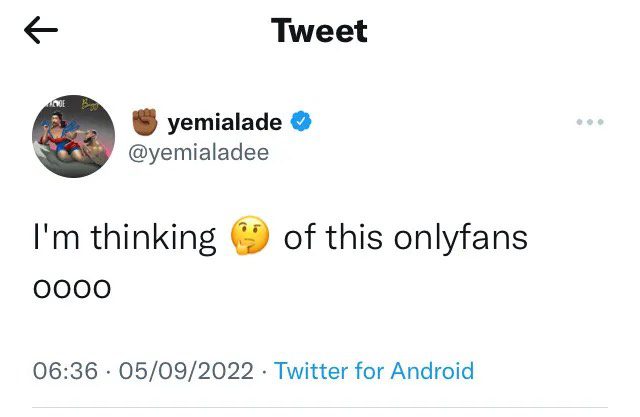 Yemi Alade révèle son intention de rejoindre "OnlyFans" 