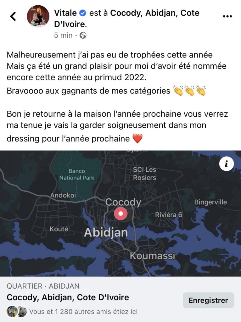 Grande absence de Vitale au PRIMUD 2022 / La chanteuse révèle les raisons