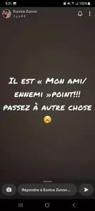 "Il est mon ami ennemi" : ce massage énigmatique d'Eunice Zunon fait penser à son ex