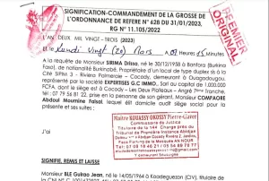 Loyers impayés de la belle-mère de Meambly / Blé Guirao a reçu l'ordonnance qui l'expulse de la maison