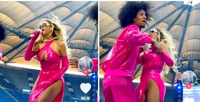 Un danseur sauve Beyonce après qu’un sein soit sorti au milieu d’un concert