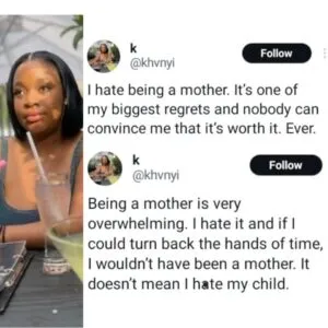 “Être mère est mon plus grand regret », une internaute suscite la polémique.