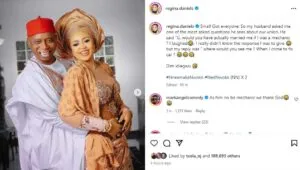 La réponse de Regina Daniels à son mari si elle l’aurait épousé en tant que mécanicien