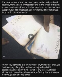 Un homme raconte comment sa mère a brûlé son visa et ruiné sa carrière de footballeur