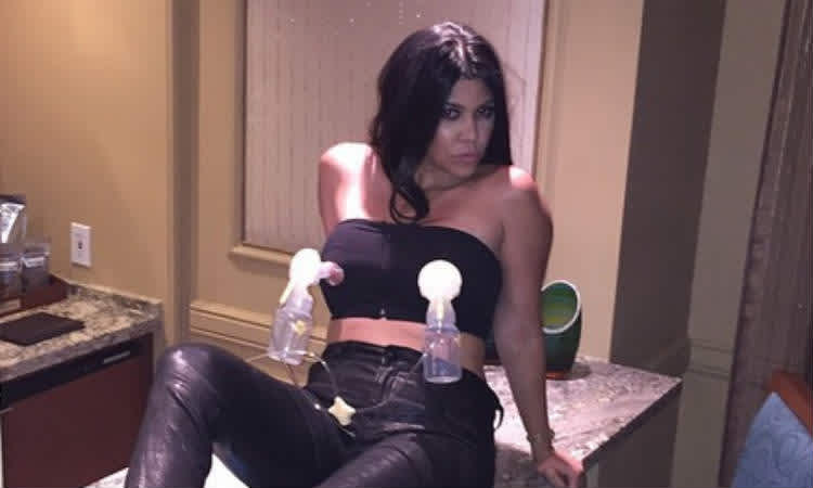 kourtney kardashian et son lait maternel