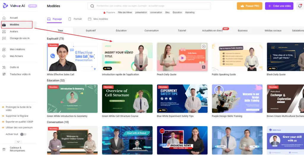 Vidnoz AI - Meilleur générateur de vidéo IA gratuit