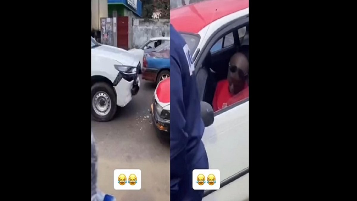 Un chauffeur de taxi fait semblant d’être m0rt après avoir percuté un SUV: Vidéo