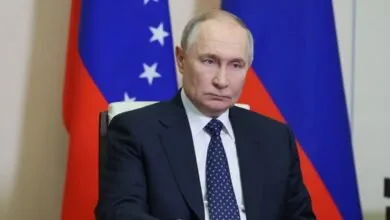 Russian President Vladimir Putin holds a video conference meeting with Venezuelan President Nicolas Maduro