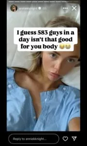 Une influenceuse hospitalisée suite à des rapports intimes avec 583 hommes