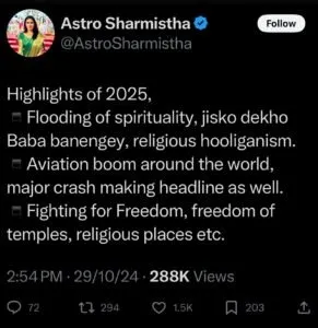 Crash d’Air India : une astrologue aurait prédit le drame