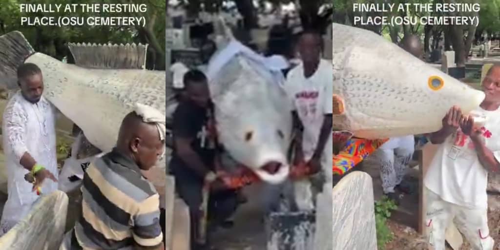Ghana : Un pêcheur enterré dans un cercueil en forme de poisson pour honorer sa profession