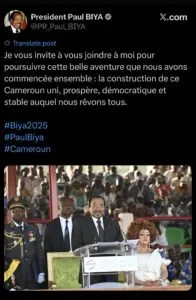 Cameroun: Le président Paul Biya fait une rare apparition publique pour lancer sa campagne électorale