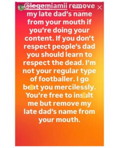 Nigeria : le gardien de but des Super Eagles menace de fr.apper un influenceur