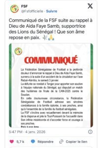  une supportrice du sénégal meurt en se rendant au stade