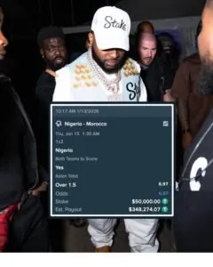 CAN 2025 : Davido perd 50 000 dollars après l’élimination du Nigeria face au Maroc