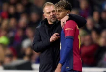 Hansi Flick et Lamine Yamal