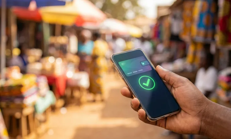 Smartphone avec application mobile money pour transfert d argent en Afrique
