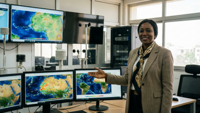 Station météorologique au Sénégal - illustration