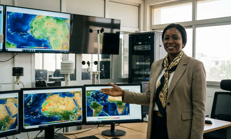 Station météorologique au Sénégal - illustration