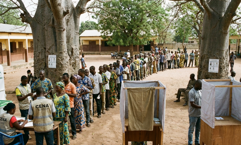 Bureau de vote au Bénin lors de la présidentielle 2026