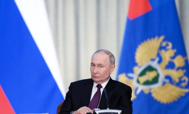 Russia&rsquo;s President Putin attends a meeting of the Prosecutor General&rsquo;s Office board in Moscow