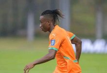 Yan Diomandé en maillot de la Côte d’Ivoire