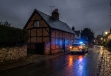 Village anglais police nuit
