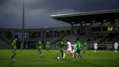 Illustration IA d’un match de football U17 entre l’Afrique du Sud et le Ghana