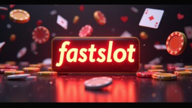 Visuel Fastslot avec accessoires de jeu et ambiance fitness iGaming