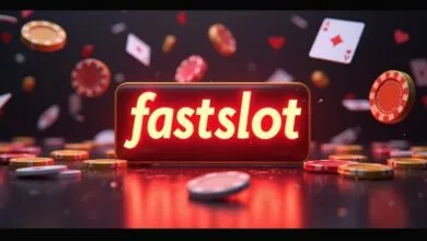 Visuel Fastslot avec accessoires de jeu et ambiance fitness iGaming