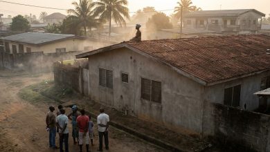 Illustration d’une scène insolite sur un toit à Douala