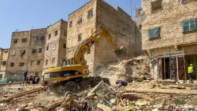 Site de l’effondrement d’un immeuble à Fès au Maroc