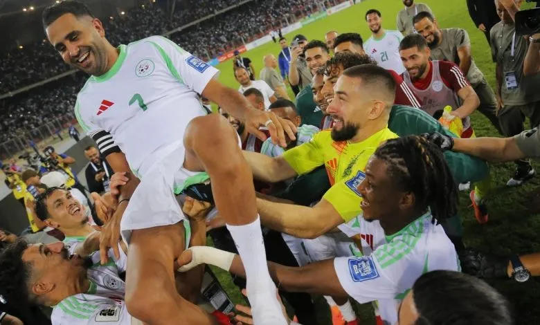 Joueurs de l’Algérie lors des qualifications du Mondial 2026
