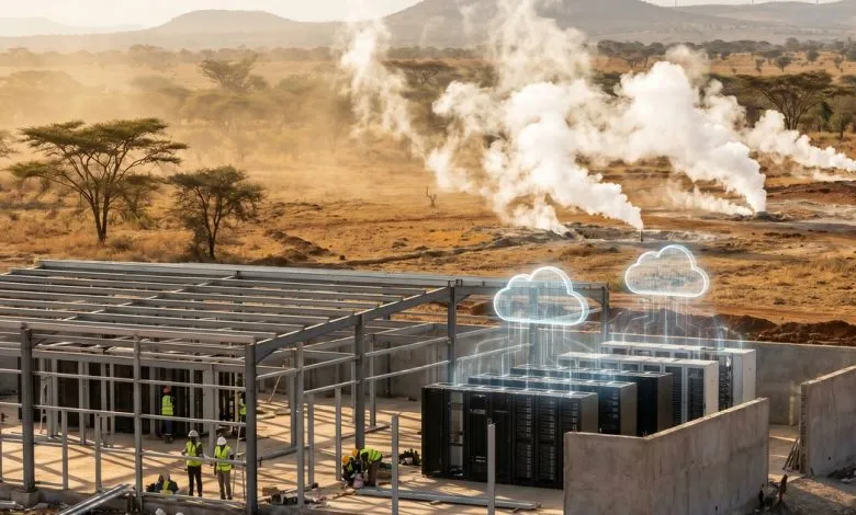 Illustration d’un data center au Kenya